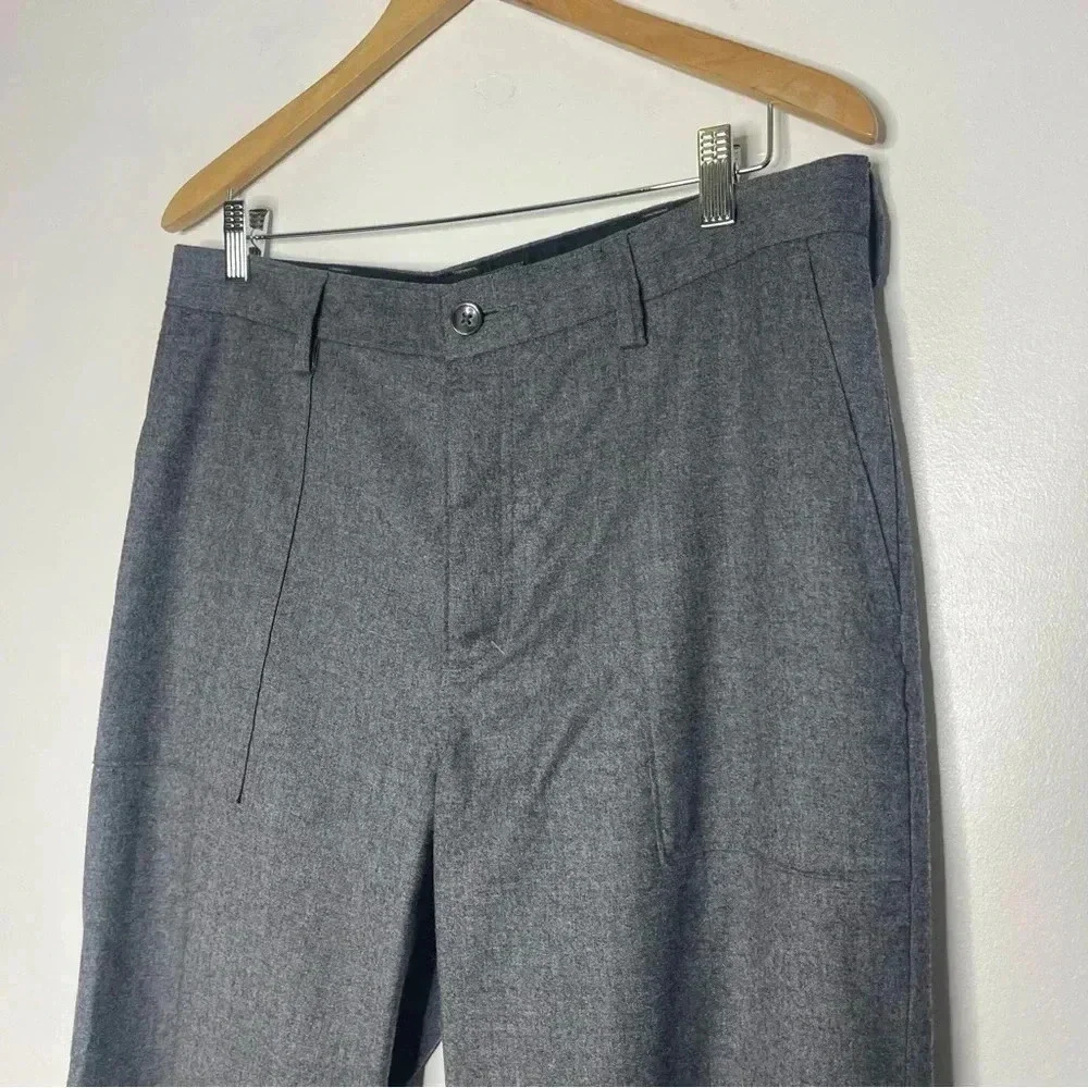Banana Republic Wool Mens Trouser Pants Gray Chinos Size 34 x 34